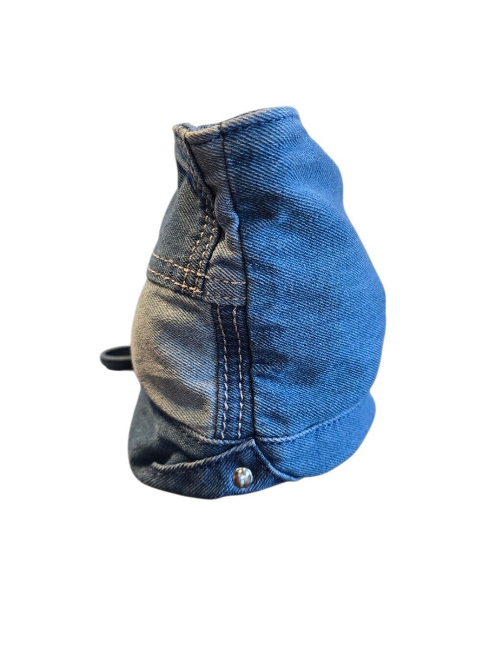 Denim Blue Patchwork Zip Closure Wristlet Pouch - Picture 8 of 11